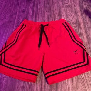 Nike women’s Bright Red Athletic Shorts with Black Accents